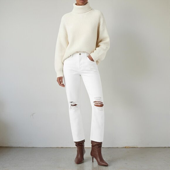 Rails Atwater Slouchy Straight Jeans White Blanche 25W NWT - Picture 2 of 16